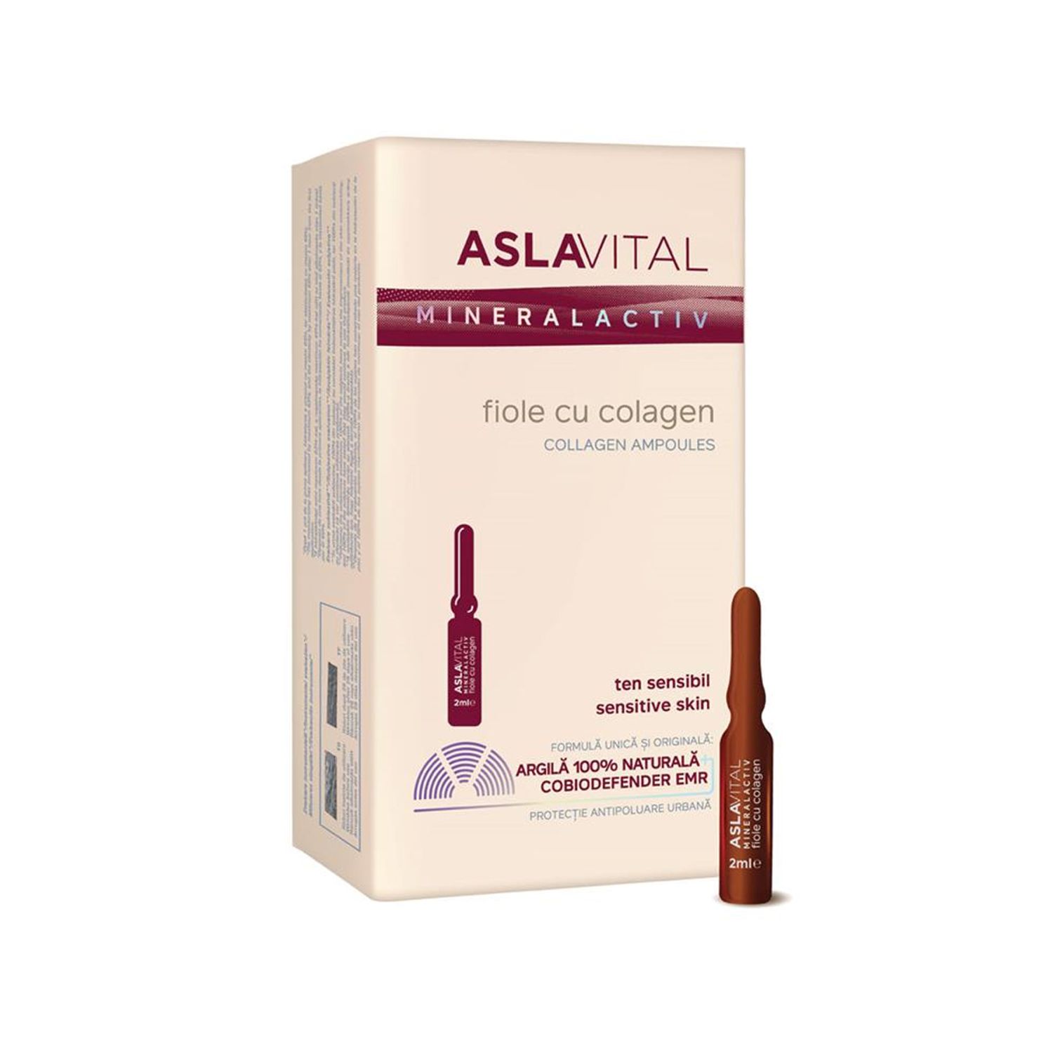 Fiole cu colagen,10 buc, 2ml, Aslavital fotografia produsului