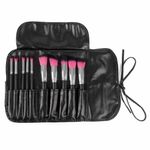Set de 10 Pensule Profesionale pentru machiaj PINK Black fotografia produsului View 2 S