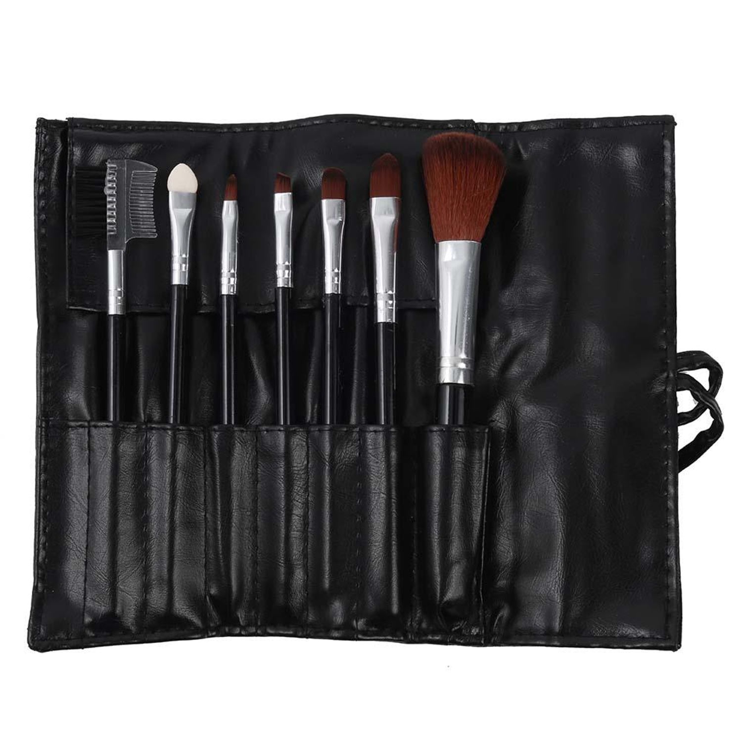 Set 7 Pensule Profesionale Luxury pentru Machiaj, Carbon Black fotografia produsului