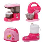 Set electrocasnice de jucarie, interactiv cu sunete si lumini, 4 piese, KS1002 fotografia produsului