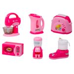 Set electrocasnice de jucarie, interactiv cu sunete si lumini, 6 piese, KS1003 fotografia produsului