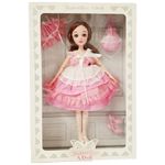 Papusa cu rochie roz si accesorii, 36cm, AA1007 fotografia produsului