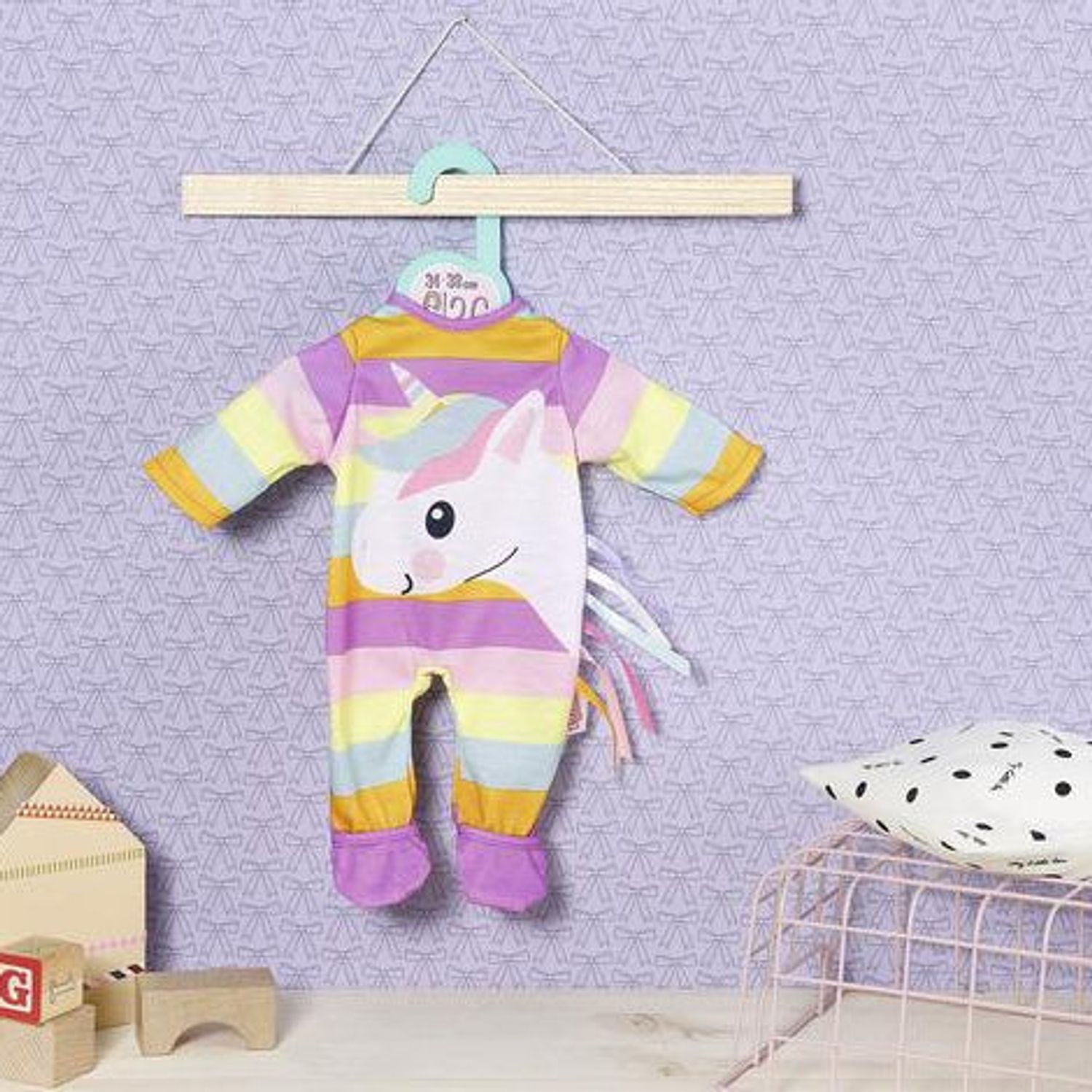 Dolly Moda - Salopeta Unicorn 36 Cm fotografia produsului