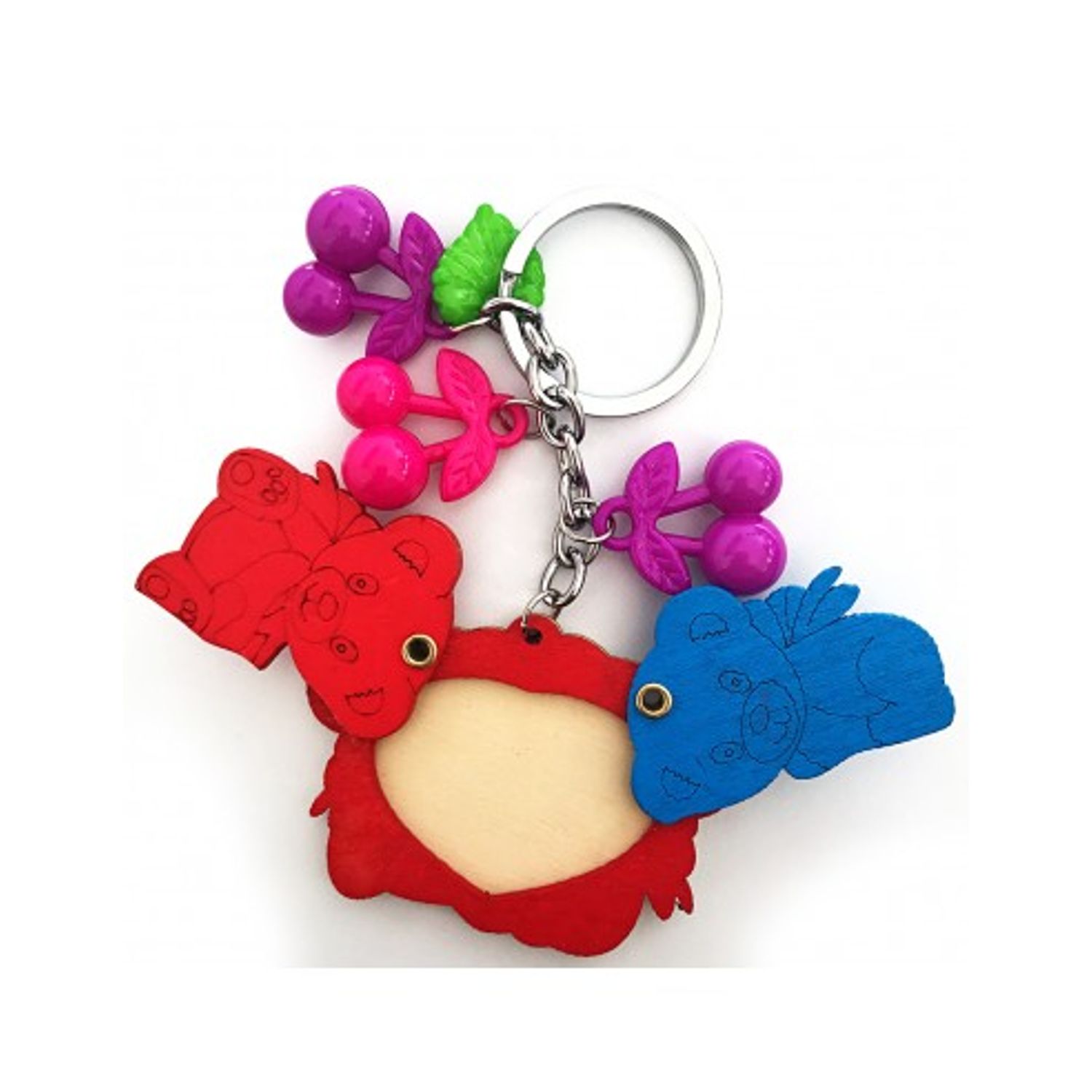 Breloc insertie foto model URSULETI, lemn, multicolor, Createur fotografia produsului View 2 L