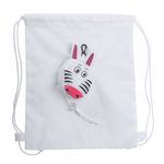 Rucsac sublimabil pentru copii, model Zebra, pliabil, Roly, Alb fotografia produsului