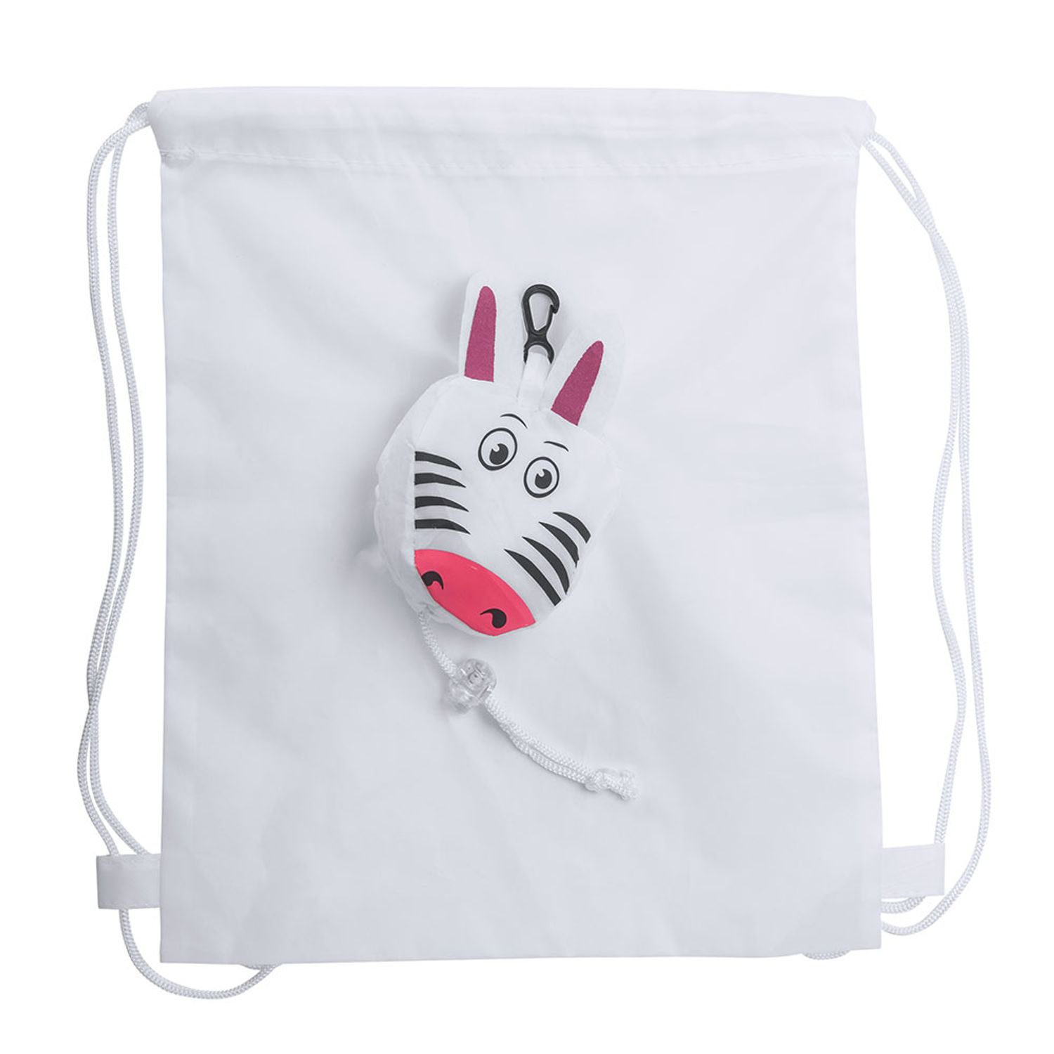 Rucsac sublimabil pentru copii, model Zebra, pliabil, Roly, Alb fotografia produsului