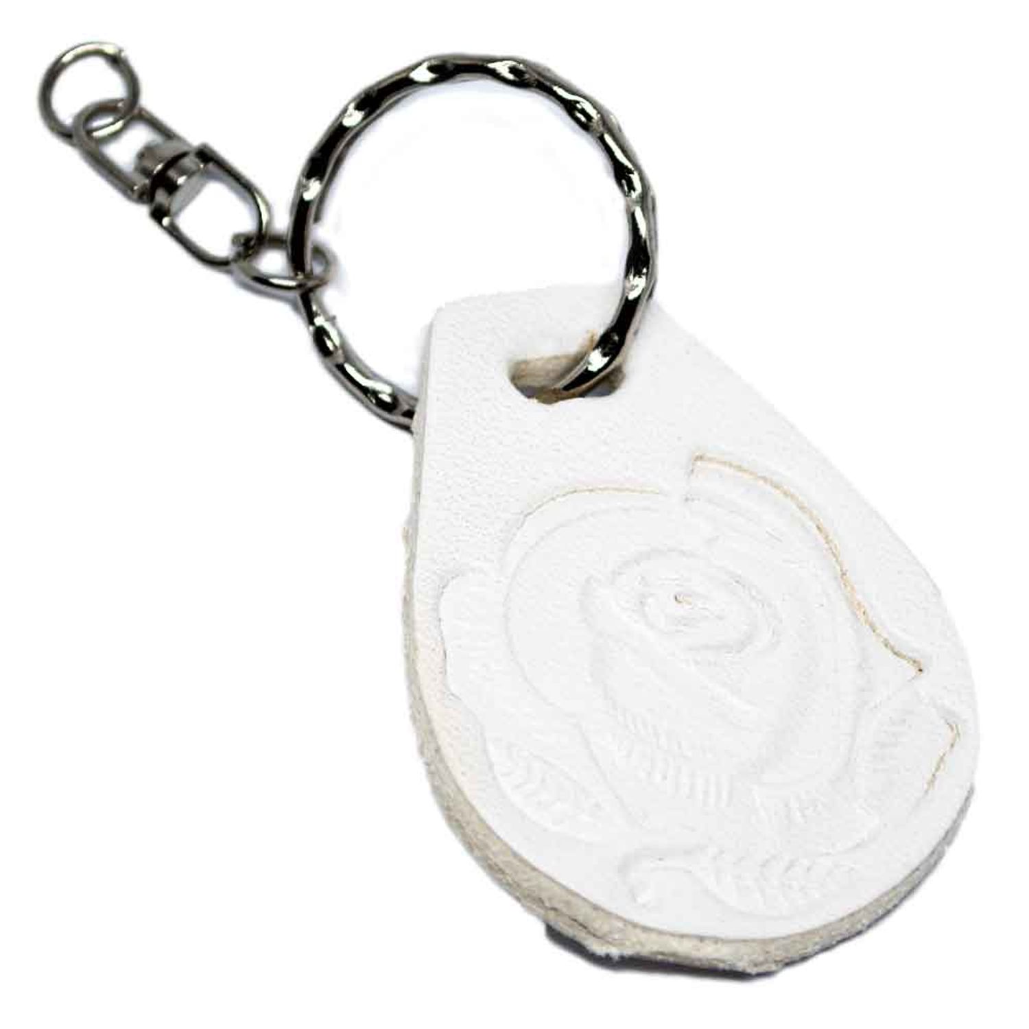 Breloc Trandafir, Alb, Createur, handmade, 10 cm fotografia produsului
