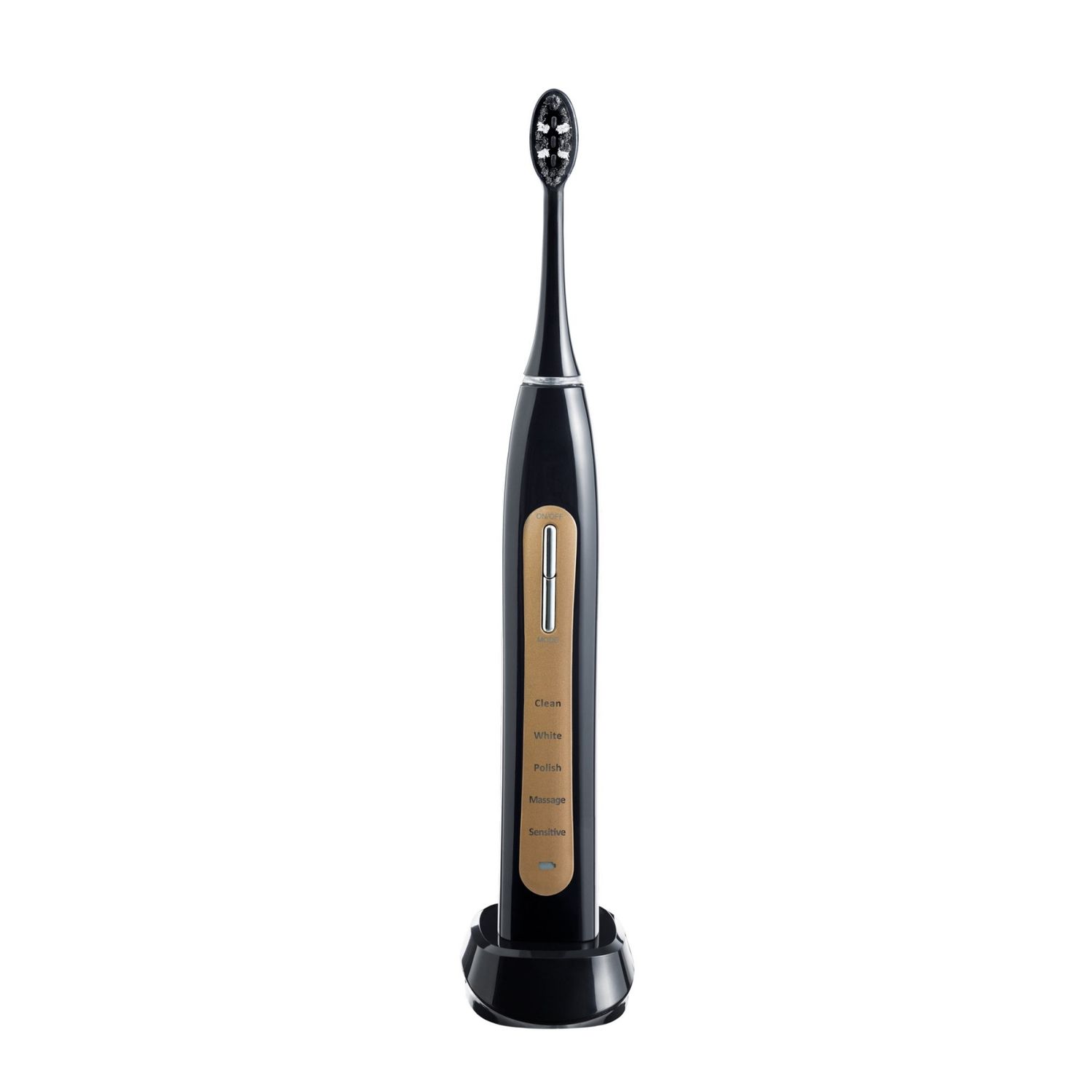 Periuta de dinti electrica VITAMMY Aurum, 96000 vibratii/min, 5 moduri de periaj, incarcare wireless, Negru/Auriu fotografia produsului View 3 L