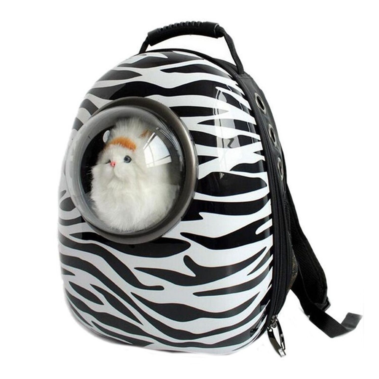 Rucsac transport animale de companie, tip capsula, impermeabil Zebra fotografia produsului