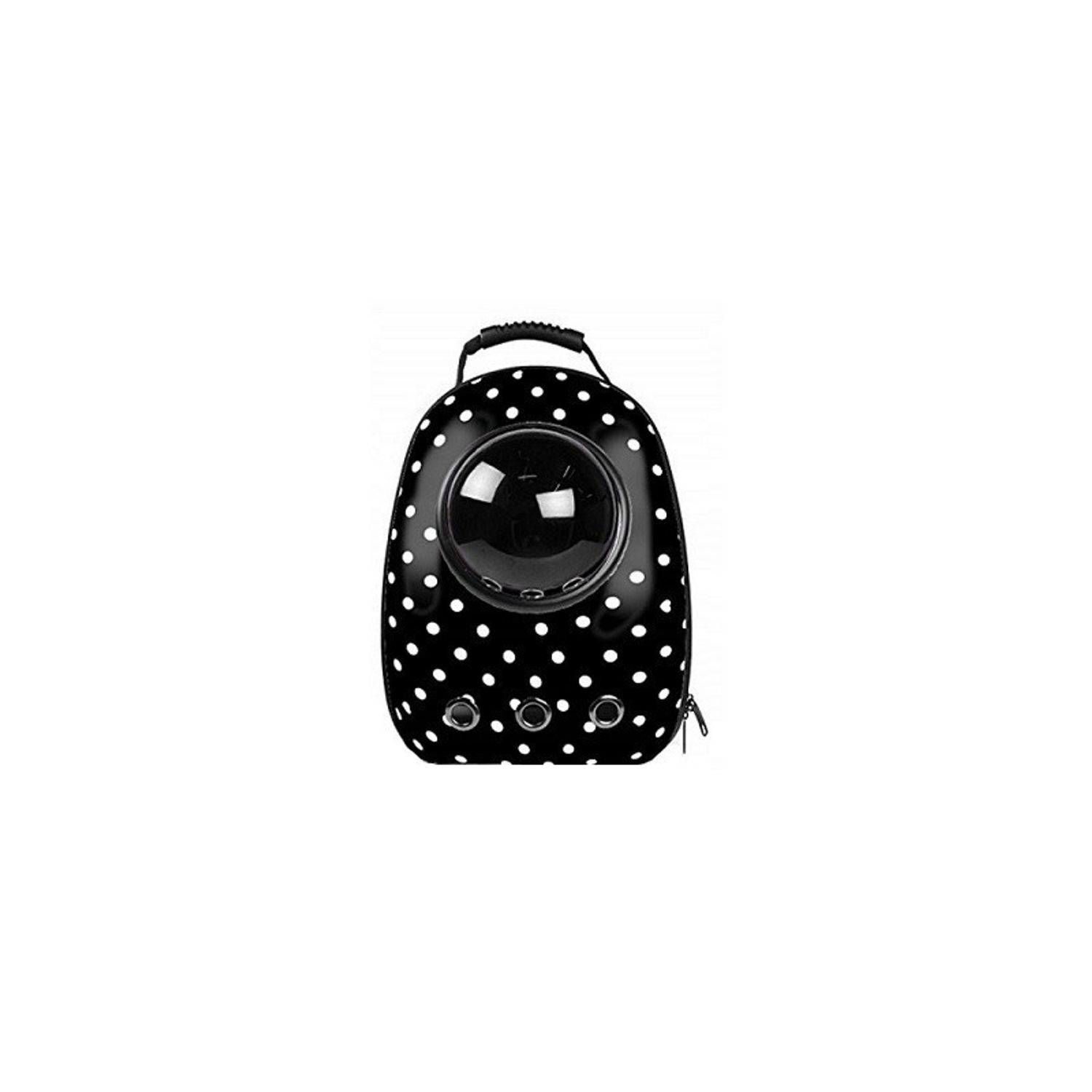 Rucsac transport animale de companie, tip capsula, impermeabil Negru/Alb fotografia produsului