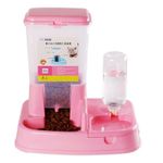 Dispenser de mancare si apa pentru animale, 3.5L, Gonga Roz fotografia produsului