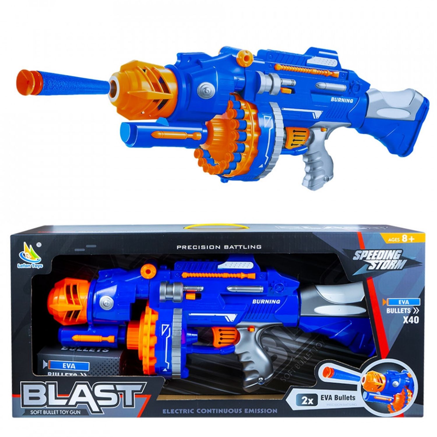 Pistol mitraliera + gloante burete fotografia produsului