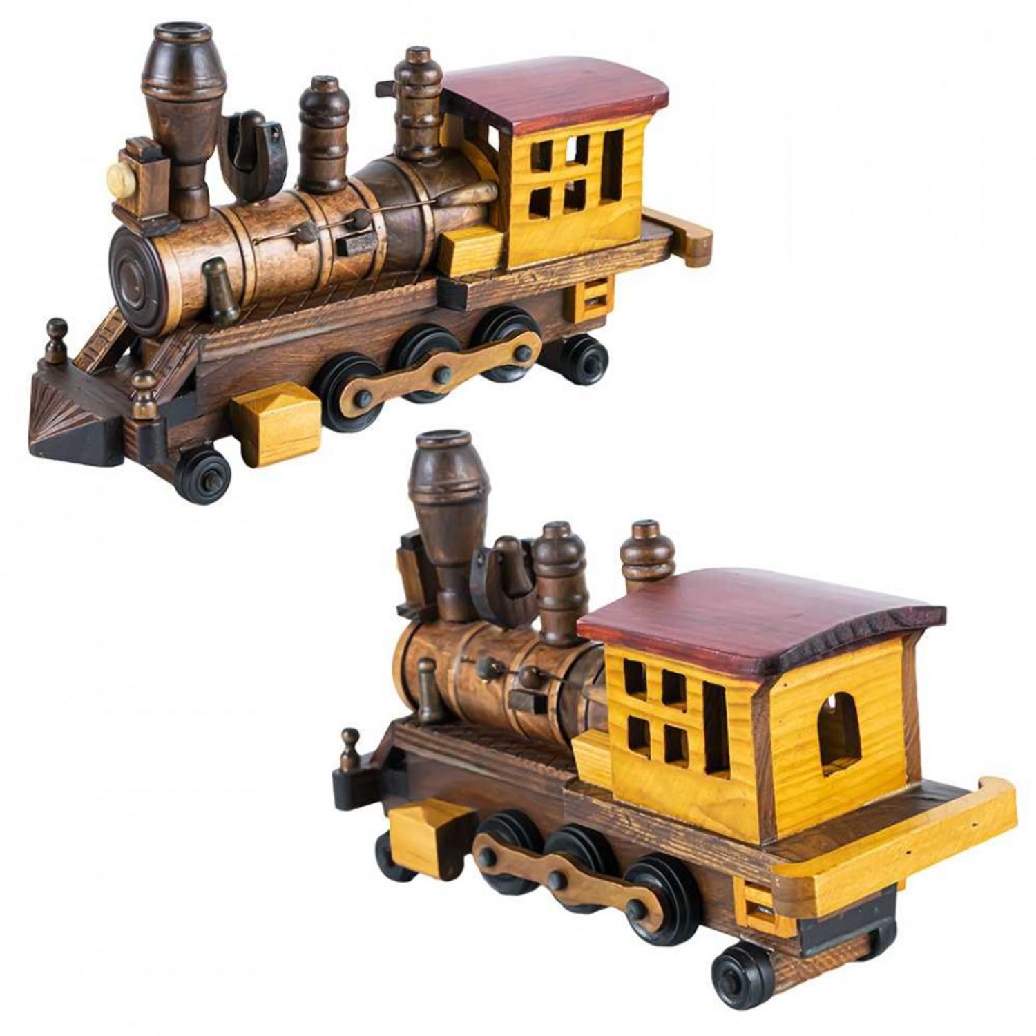 Locomotiva ornamentala, din lemn fotografia produsului