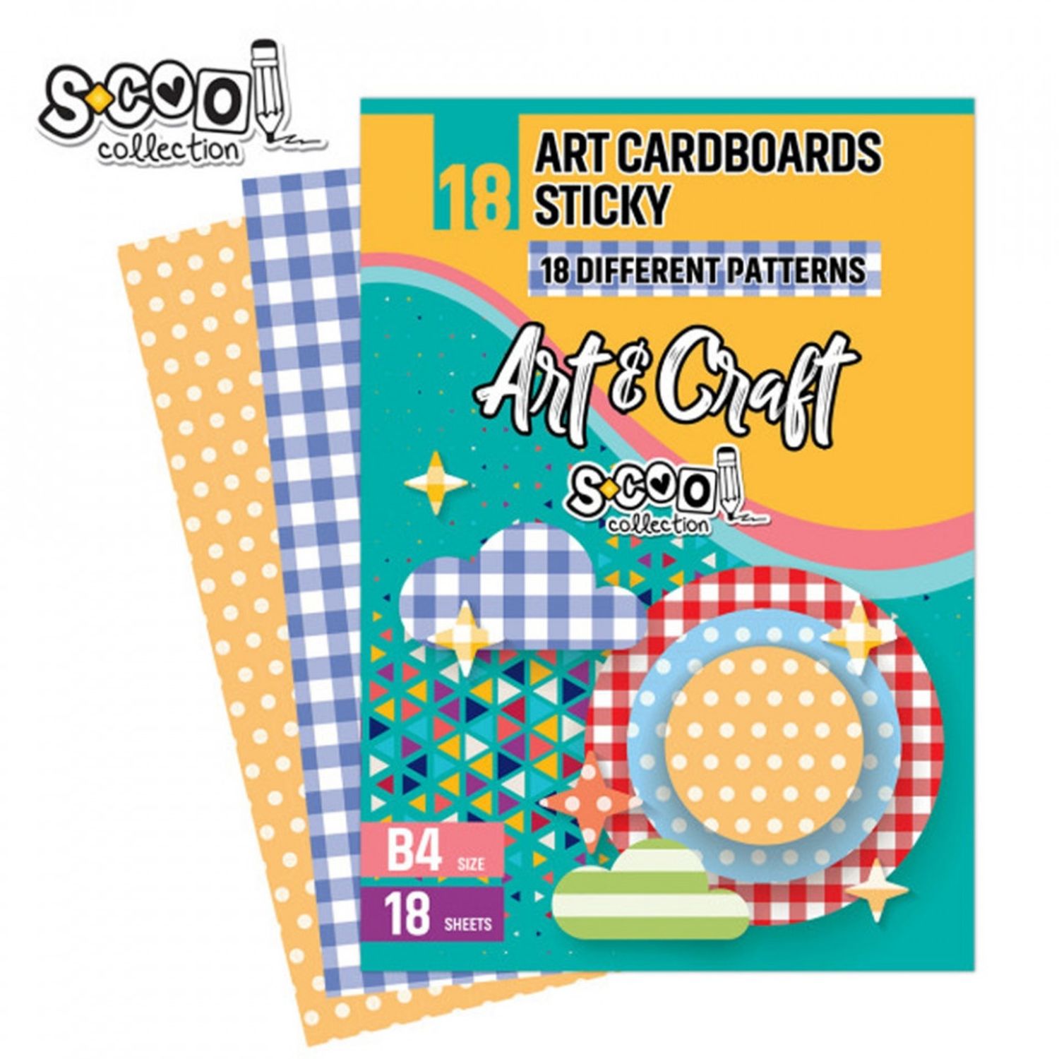 Carton color B4, 18 coli, 18 modele/set - S-COOL fotografia produsului