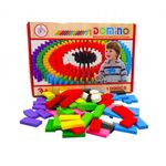 Domino din lemn colorat, 100 pcs/cutie fotografia produsului