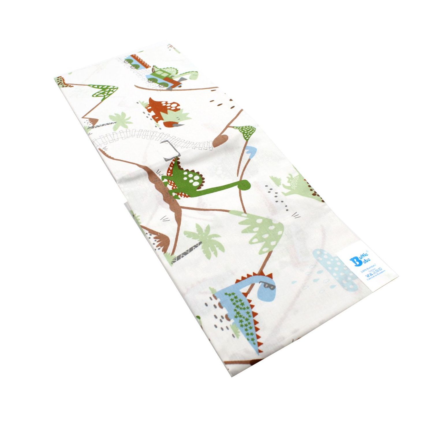 Cearceaf Balticbebe ALB, BUMBAC, ANIMALE, CU ELASTIC - 90x50, 0 + fotografia produsului View 2 L