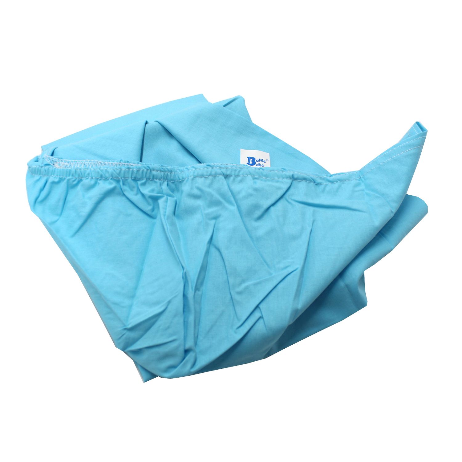 Cearceaf Balticbebe Bleu, Bumbac, 1 x Cearceaf cu elastic, Universal, cu elastic - 140x70 fotografia produsului View 2 L