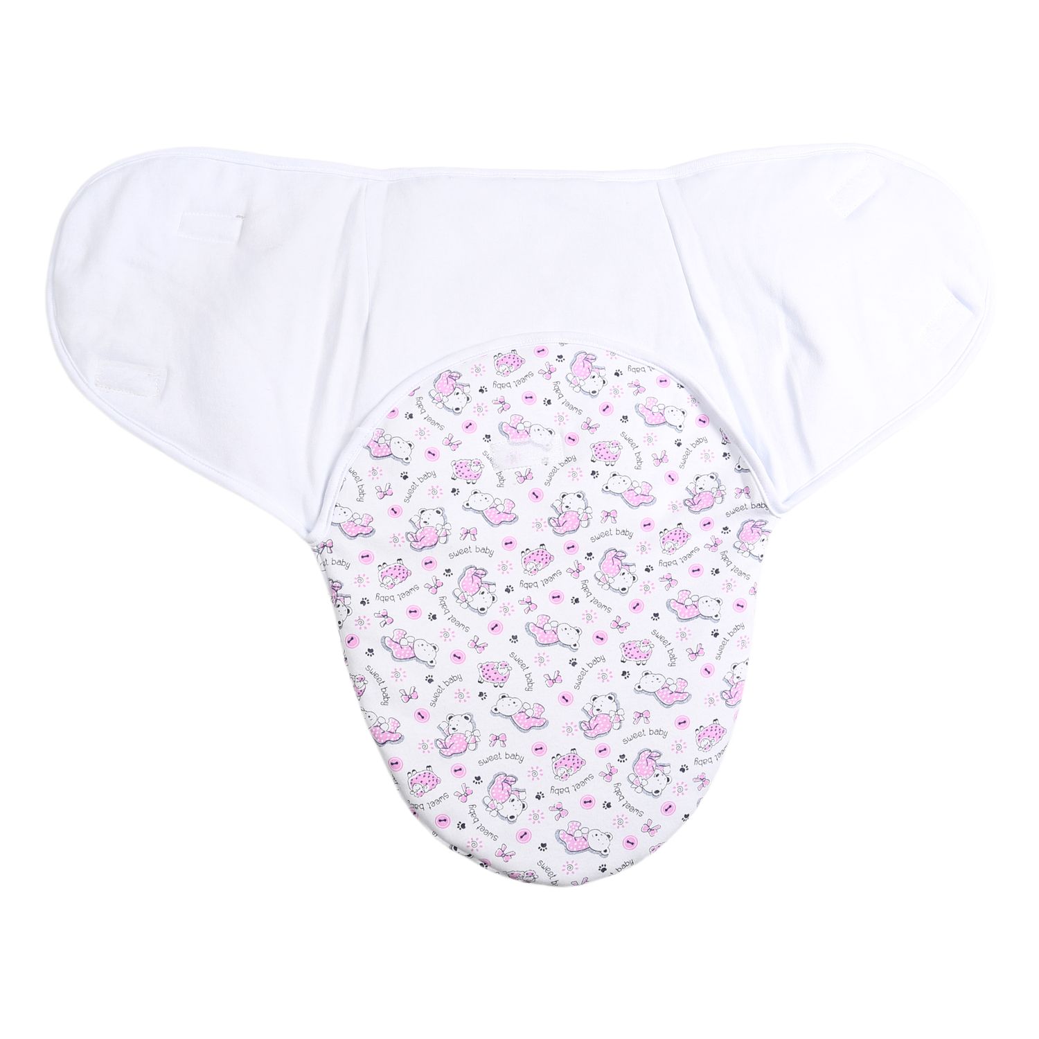 Sistem Infasare Balticbebe Bumbac, Alb/roz, Ursulet - 0-3 luni fotografia produsului View 2 L
