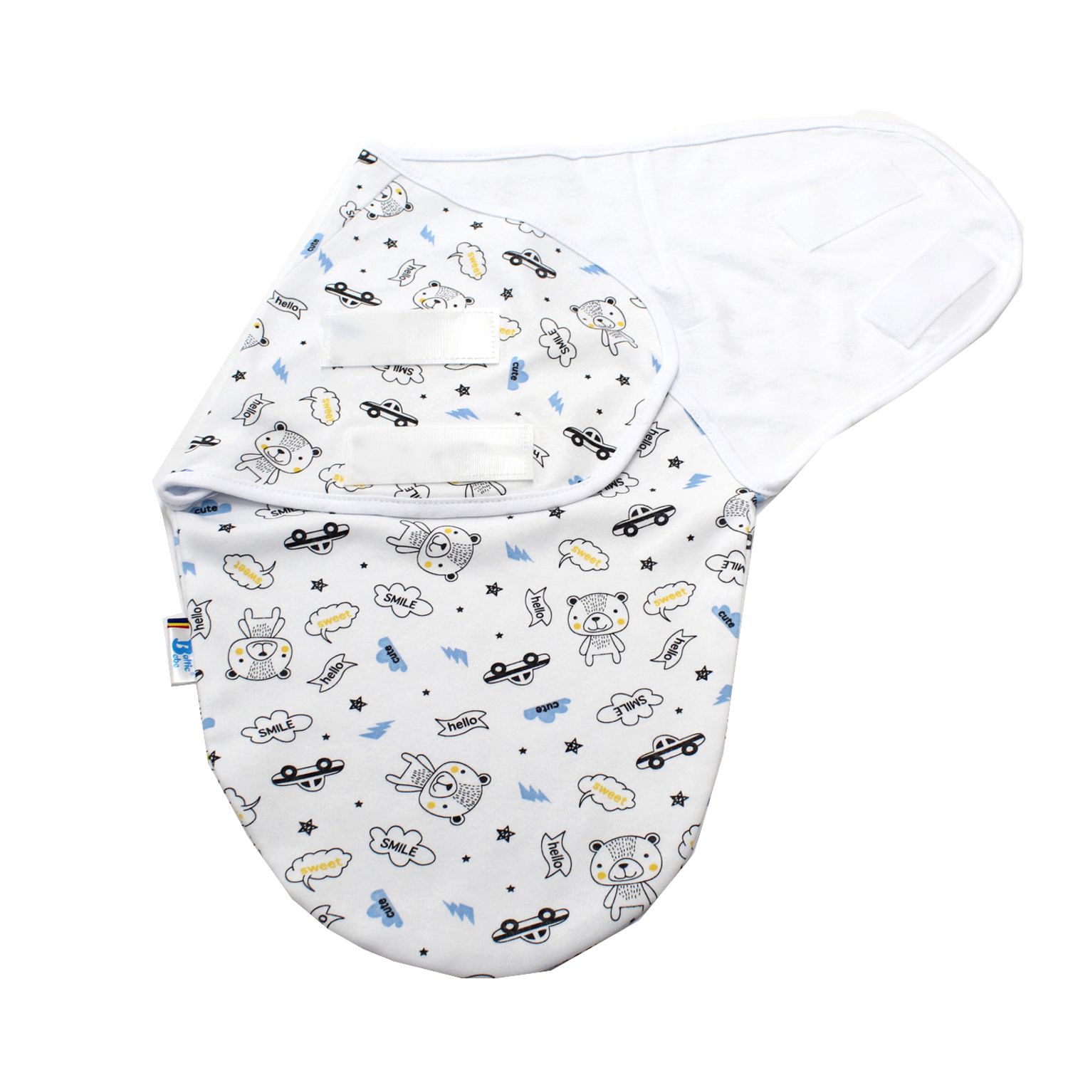 Sistem Infasare Balticbebe Bumbac, Alb, Ursulet - 3-6 luni, 60 fotografia produsului View 2 L
