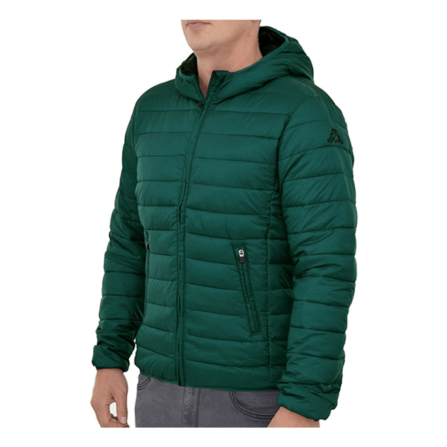 Jacheta cu aspect matlasat, Kappa, Logo Astro, Verde padure, XL fotografia produsului View 5 L