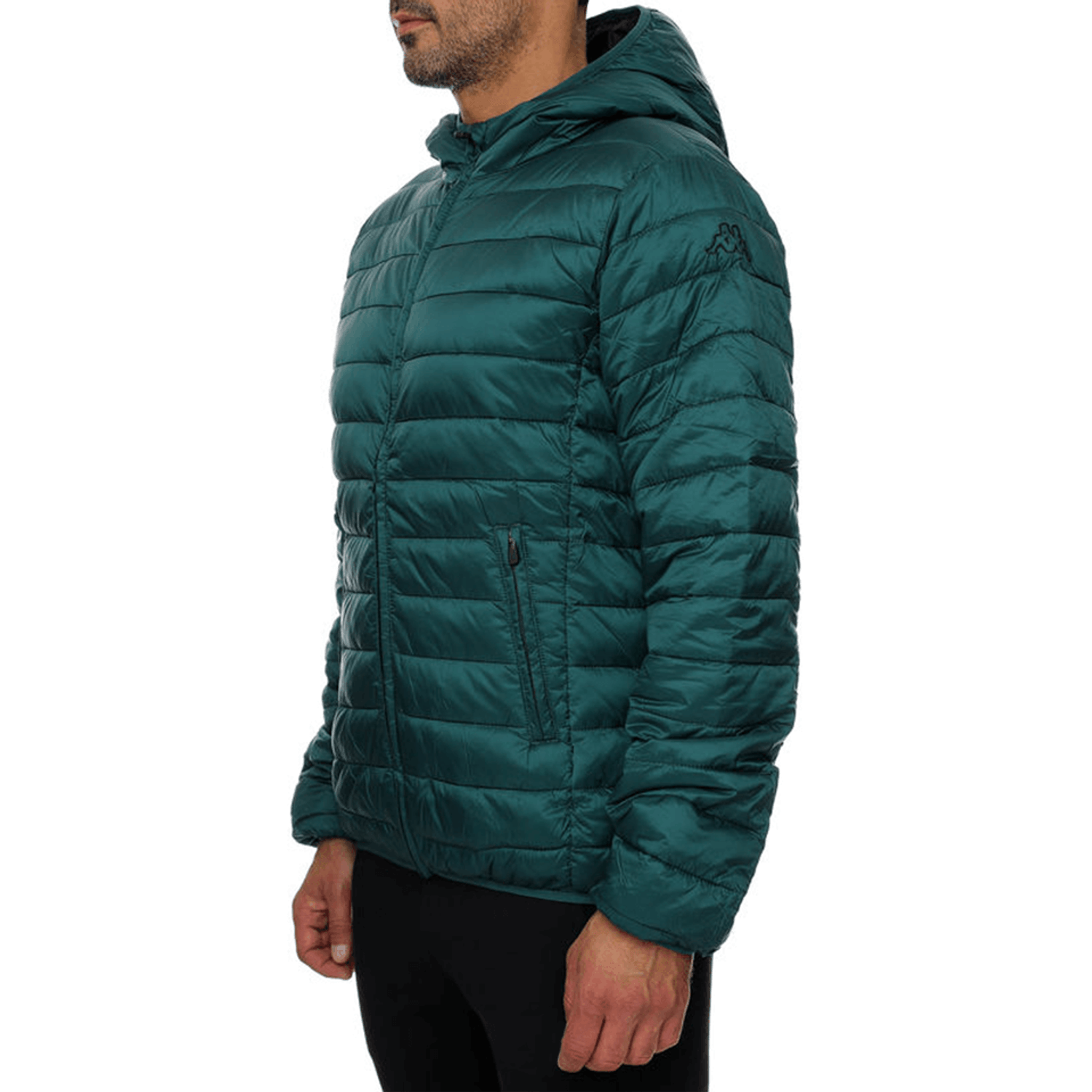 Jacheta cu aspect matlasat, Kappa, Logo Astro, Verde padure, XL fotografia produsului View 3 L