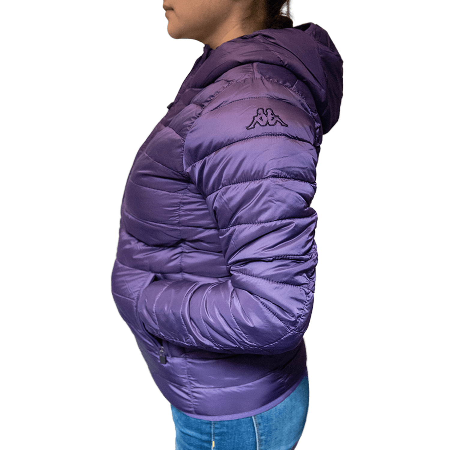 Jacheta matlasata cu gluga, Kappa, Logo Avera, Violet, M fotografia produsului View 3 L