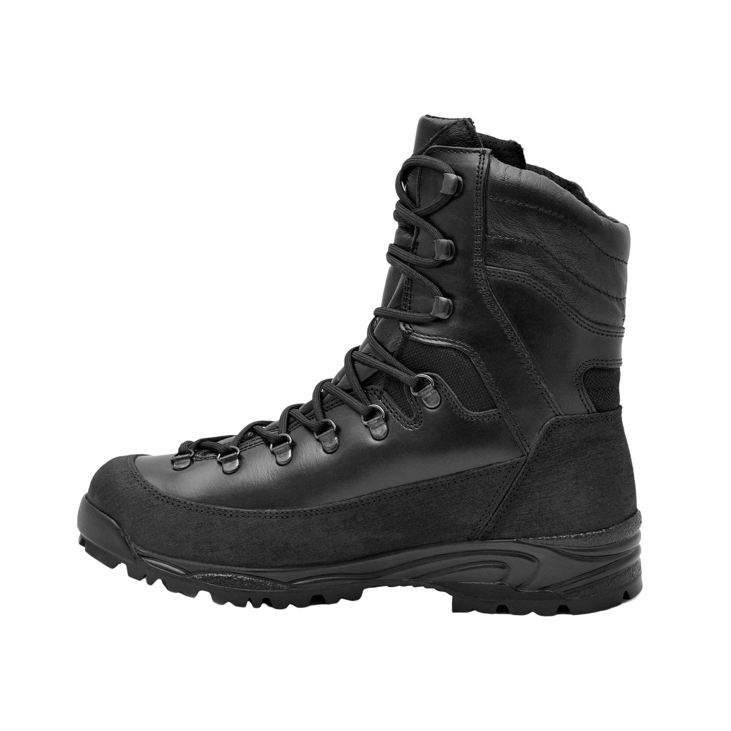 Bocanci militari adanci din piele naturala de bovina, KS-Safety, M 106 - Military, Negru, Marimea 44 fotografia produsului View 2 L