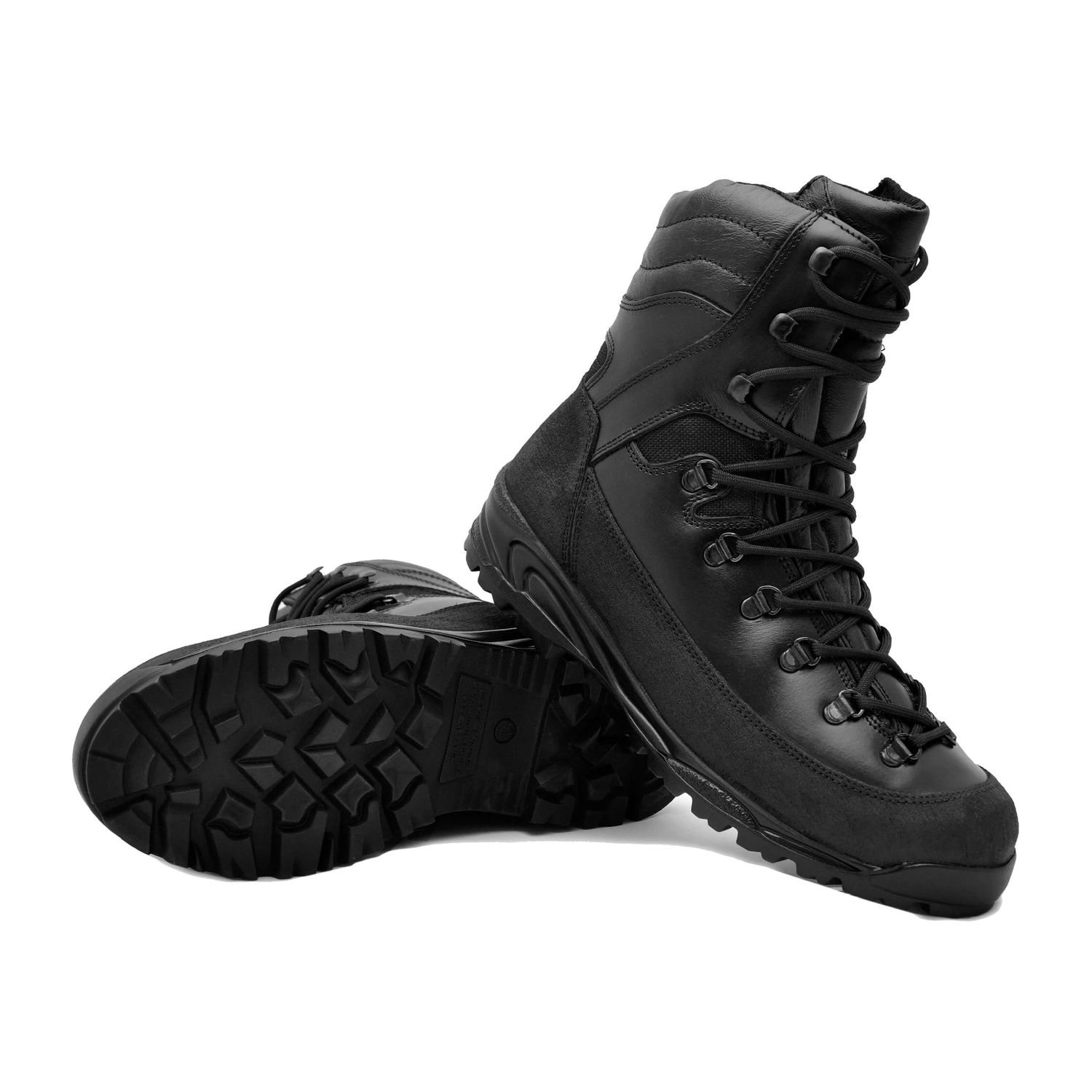 Bocanci militari adanci din piele naturala de bovina, KS-Safety, M 106 - Military, Negru, Marimea 44 fotografia produsului View 6 L