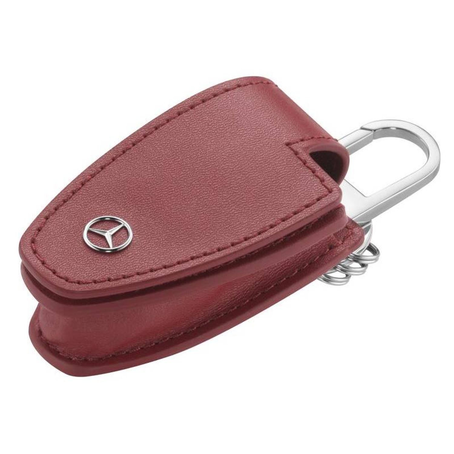 Husa Cheie Mercedes-Benz Business, Piele, Rosu fotografia produsului