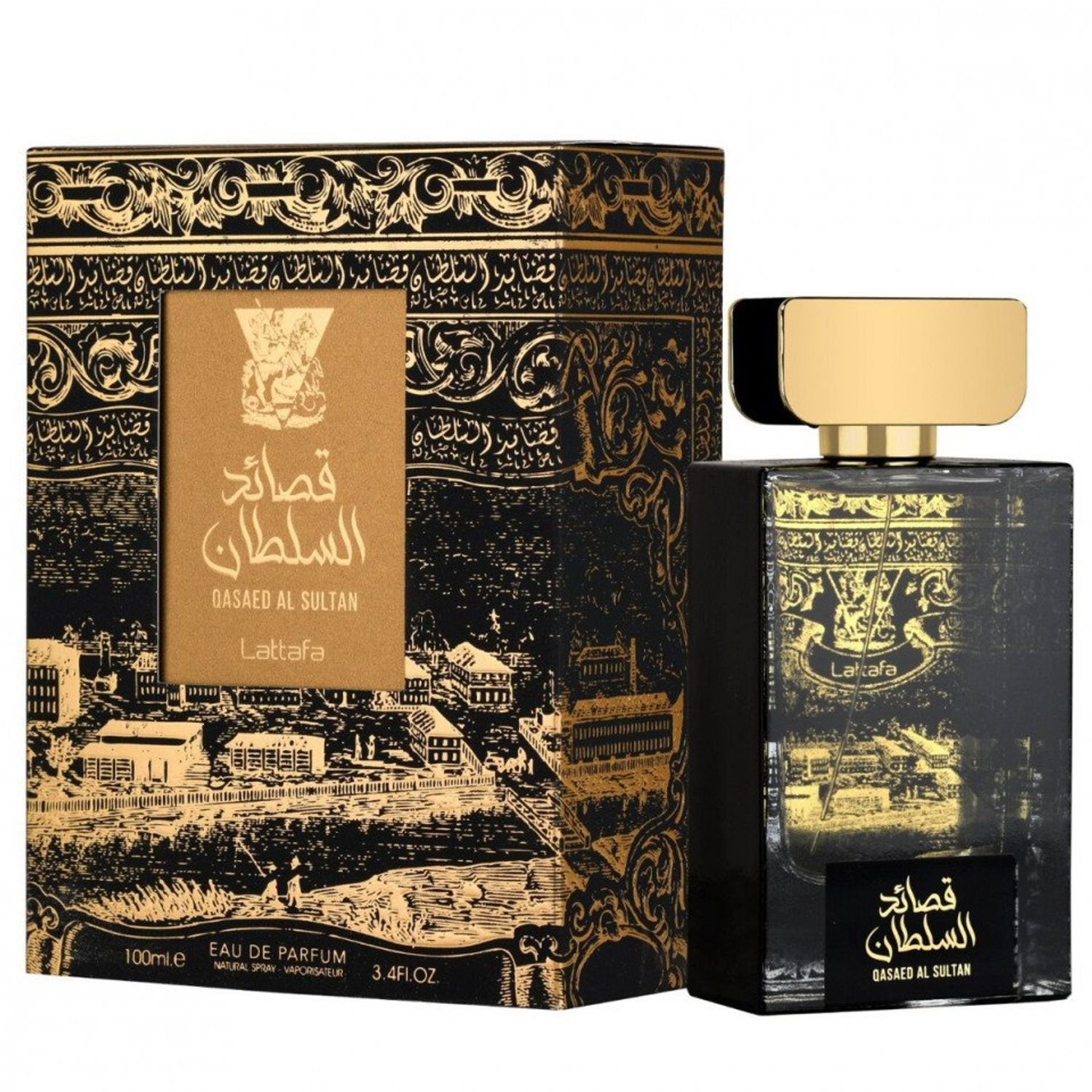 Apa de parfum Lattafa Qasaed al Sultan, 100 ml, unisex fotografia produsului