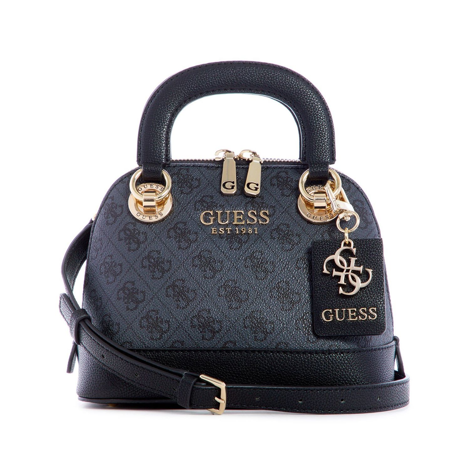 Geanta dome satchel Guess, Model Cathleen, Negru fotografia produsului