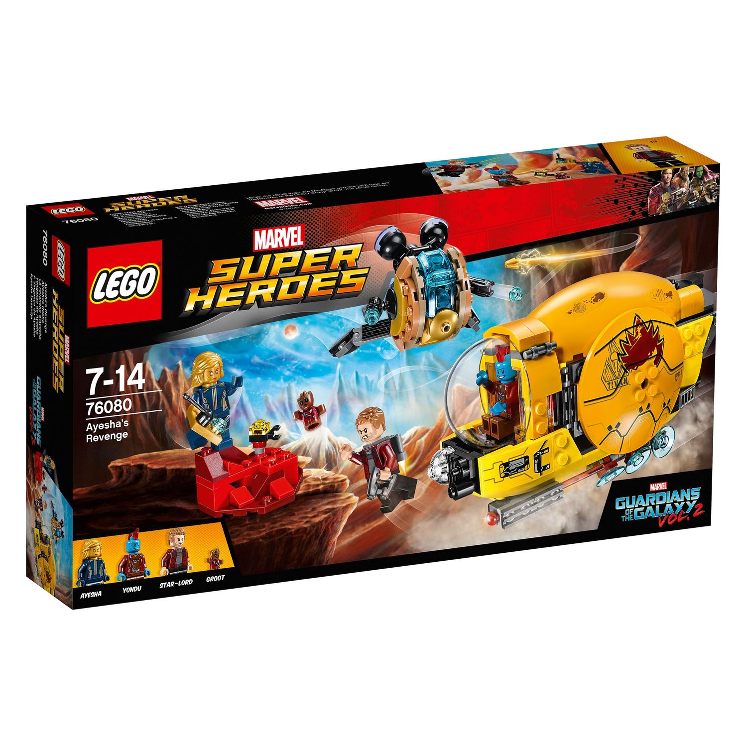 Lego LEGO Marvel Super Heroes, Gardienii Galaxiei: Razbunarea Ayeshei 76080, 7-14 ani fotografia produsului
