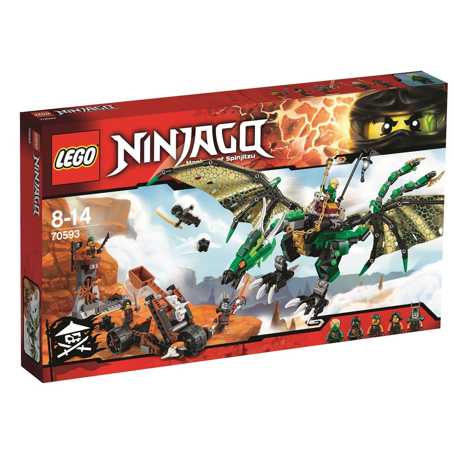 Lego LEGO NINJAGO, Dragonul verde NRG 70593, 8-14 ani fotografia produsului