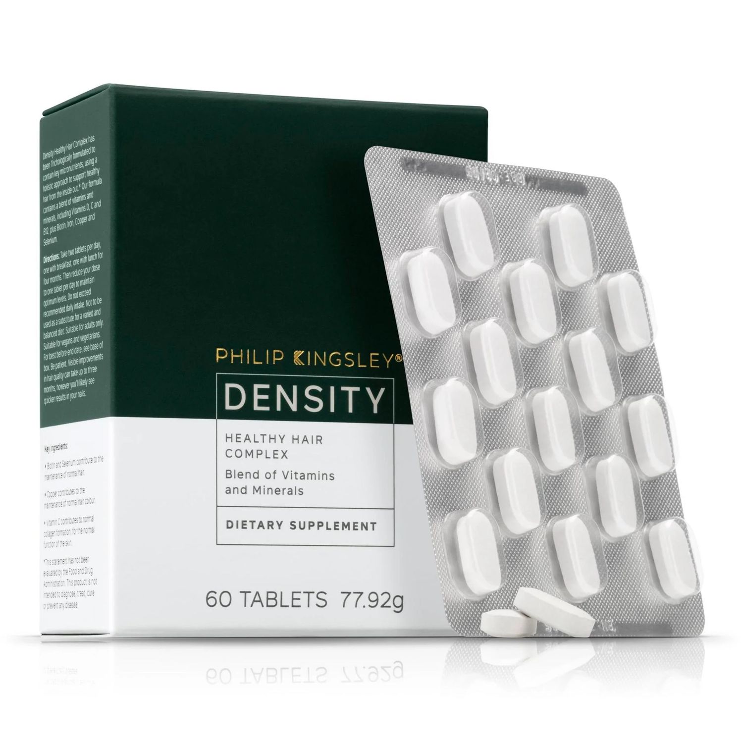 Suplimente nutritive Philip Kingsley Density Healthy Hair Complex, 60 tablete/7792 gr fotografia produsului