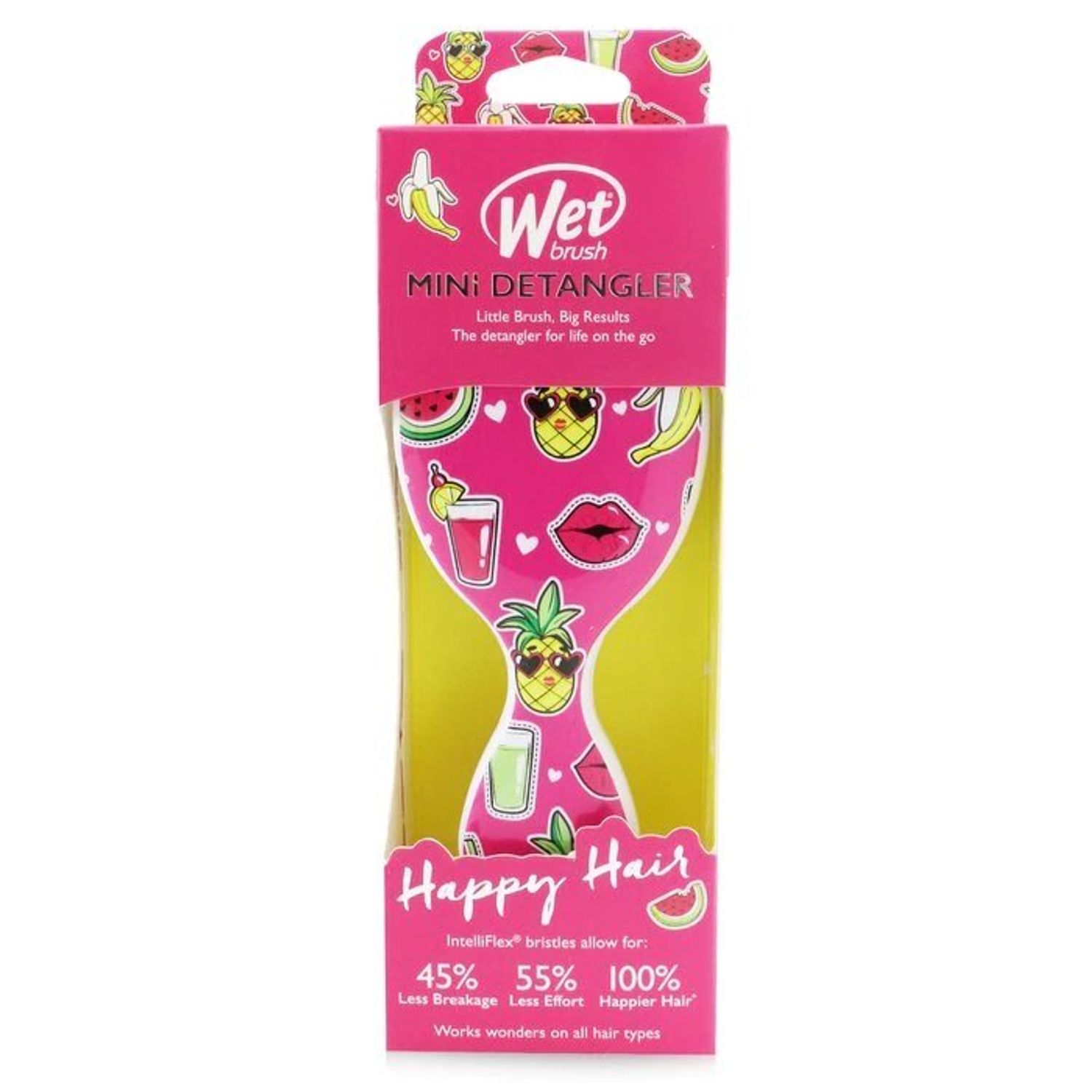 Perie pentru par Wet Brush Mini Detangler Smiley Pineapple fotografia produsului