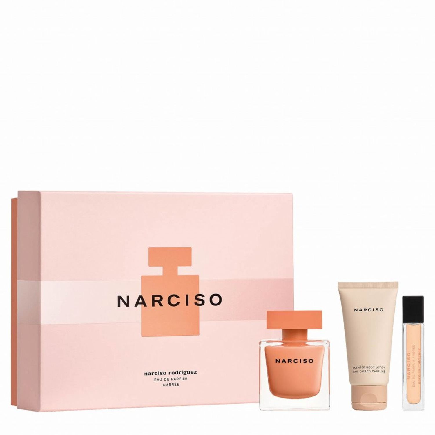 Narciso Rodriguez Ambree, Femei, Set: Apa de parfum 90 ml, Apa de parfum 10 ml, Lotiune de corp 50 ml fotografia produsului