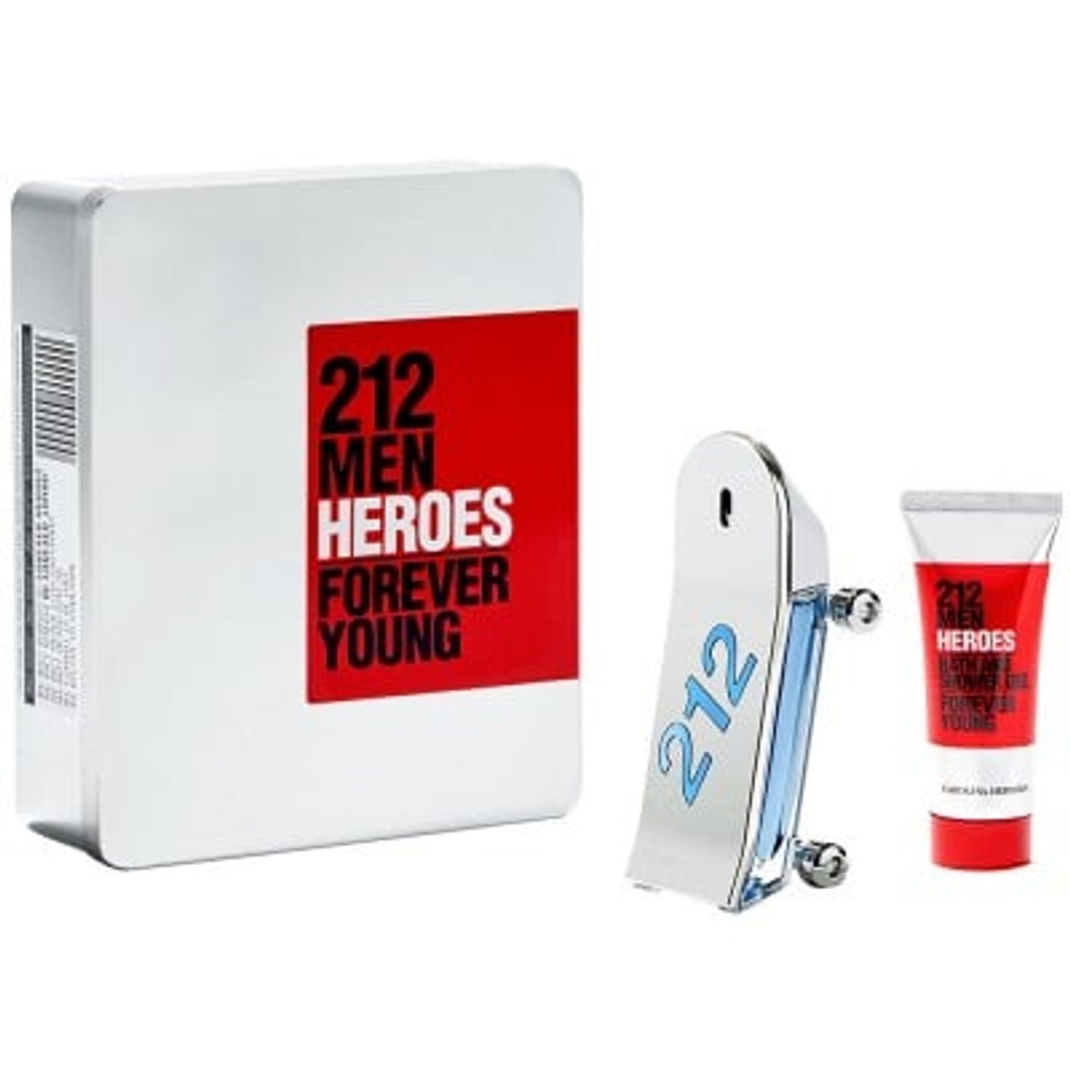 Set cadou Carolina Herrera 212 Heroes Forever Young Men (Apa de toaleta 90 ml + Gel de dus 100 ml), pentru barbati fotografia produsului