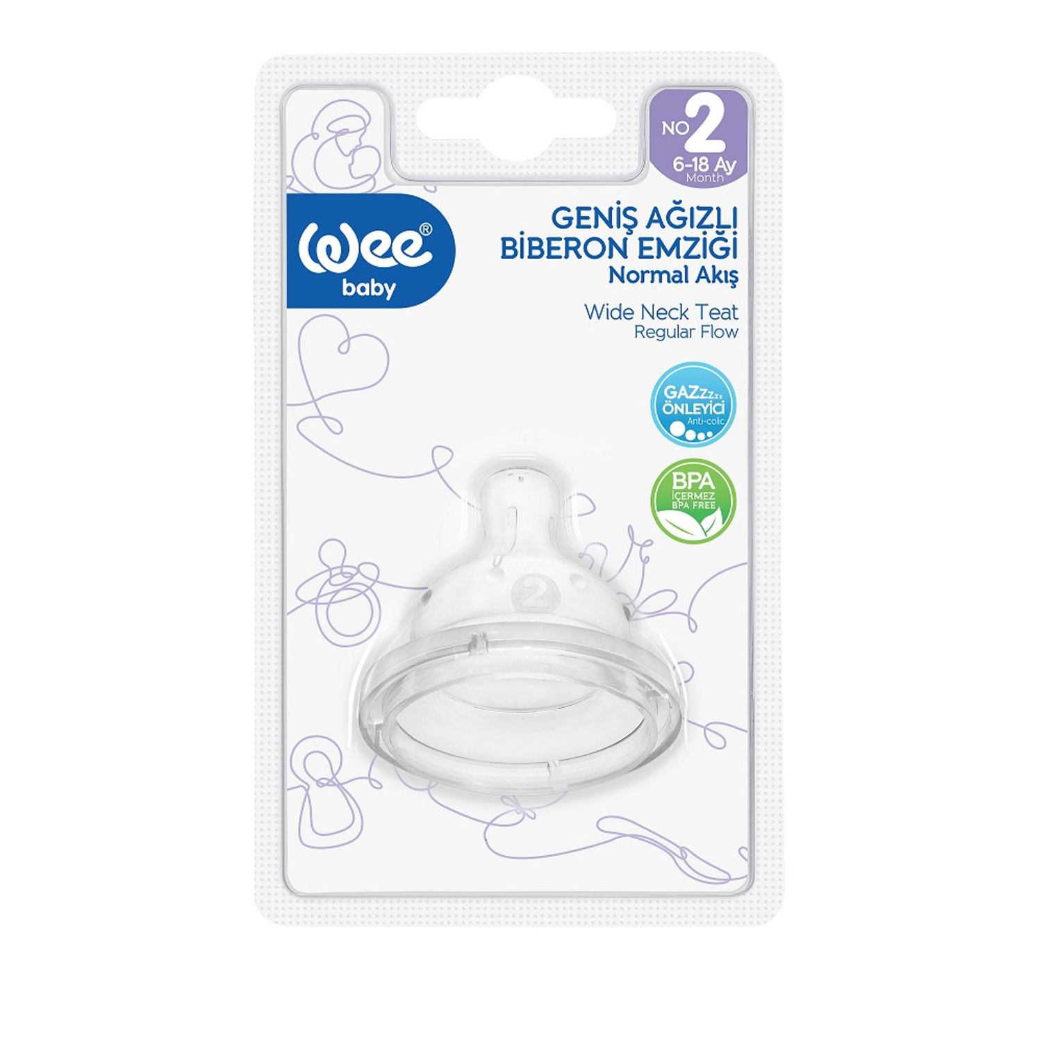 WEEBABY SILICON ANTICOLICI GURA LARGA NR2 COD (9900000858018) fotografia produsului