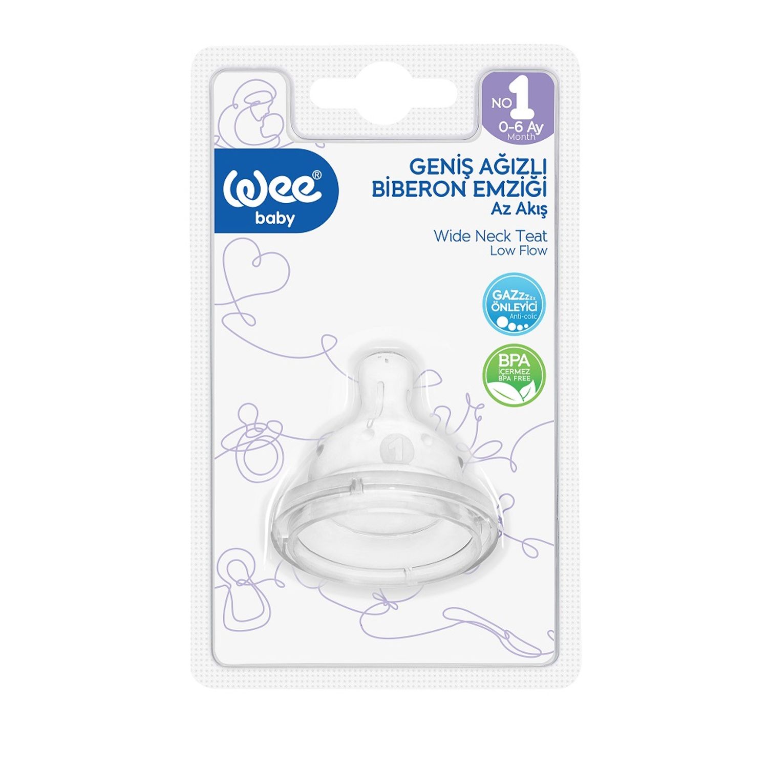 WEEBABY SILICON ANTICOLICI GURA LARGA NR1 COD (9900000858001) fotografia produsului