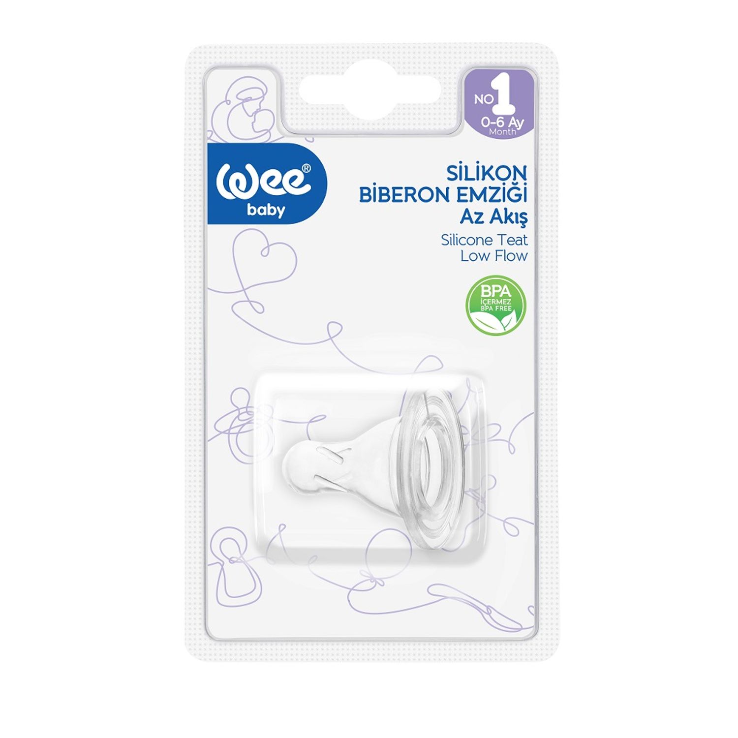 WEEBABY TETINA SILICON ROTUNDA NR1 X 1 BC COD 866 fotografia produsului