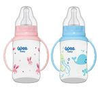 WEEBABY BIBERON CU MANERE 150ML+TETINA SILICON ROTUNDA COD 744 fotografia produsului