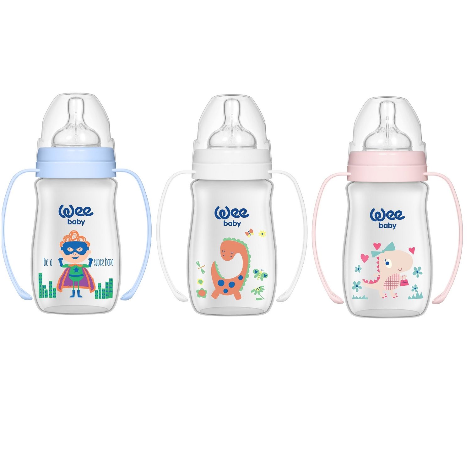 WEEBABY BIBERON 250ML GURA LARGA SI MANER COD 138 fotografia produsului