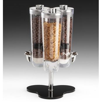 Dispenser Cereale Triplu Rotativ RAKI 3x2lt Cu Suport (5949230019398)