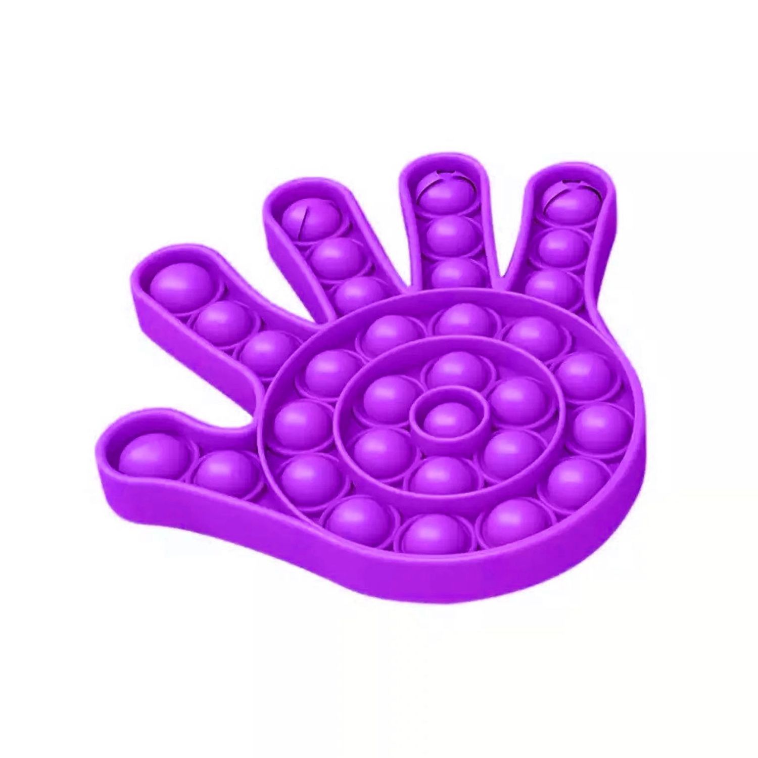 Jucarie antistres SIKS® senzoriala din silicon Pop It Now, pentru copii, impermeabila, forma palma, mov fotografia produsului