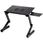 Masa functionala pentru laptop SIKS&reg;, doua ventilatoare, reglabila, aluminiu, negru fotografia produsului