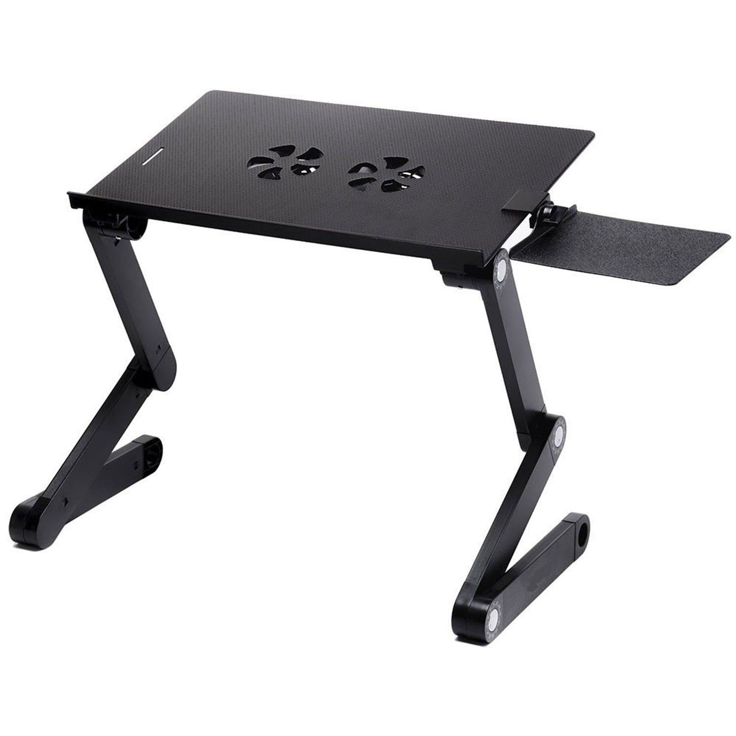 Masa functionala pentru laptop SIKS&reg;, doua ventilatoare, reglabila, aluminiu, negru fotografia produsului