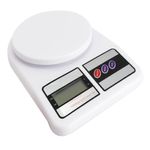 Cantar electronic SIKS&reg; cu capacitate maxima 10kg, alb fotografia produsului View 3 S