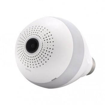 Bec Cu Camera 3D Si Microfon Incorporat, SIKS®, Urmarire LIVE Pe Telefon, Unghi De 360 Grade, Functie Alarma, 3 Led-uri