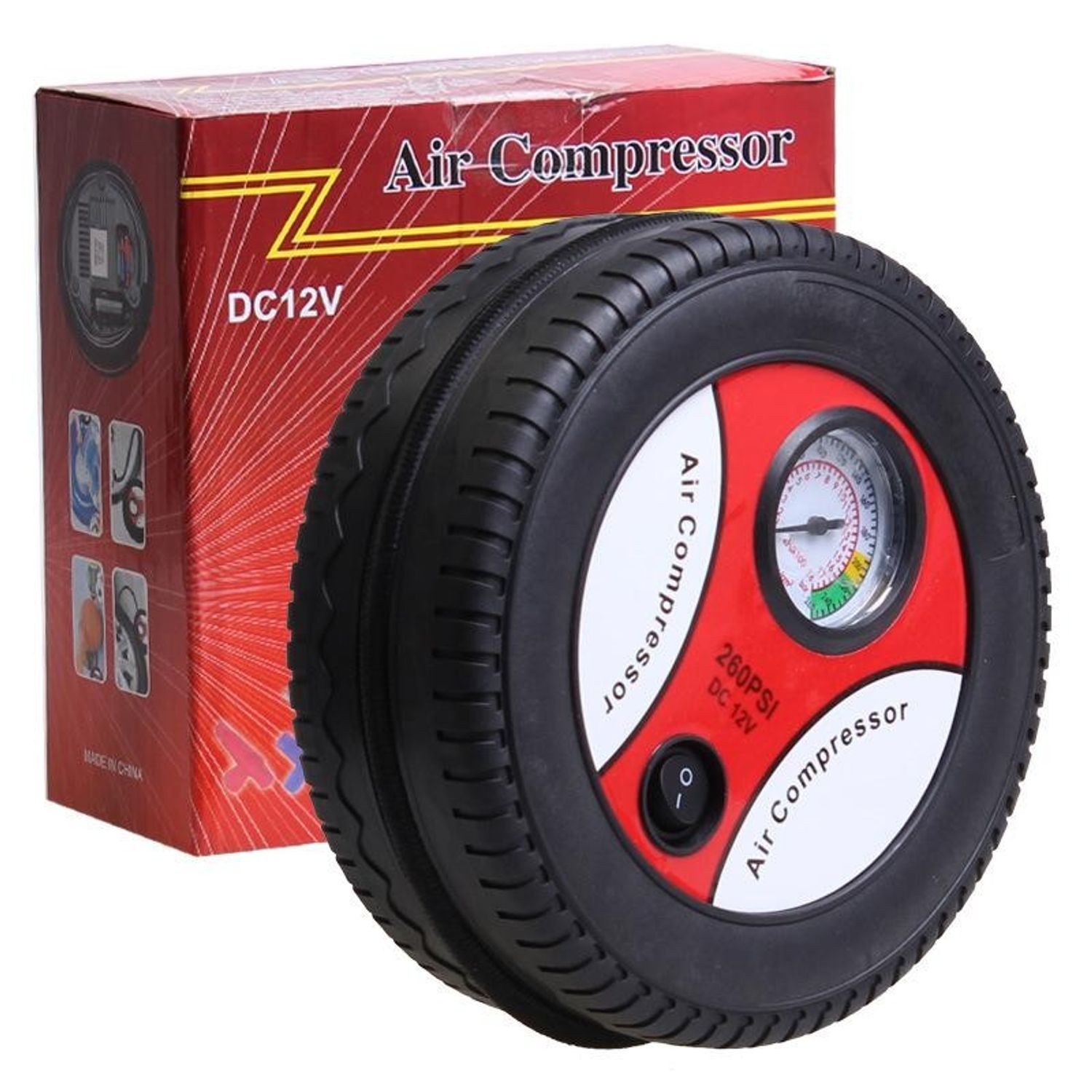 Mini compresor SIKS&reg; in forma de roata, DC12V, 150W fotografia produsului View 4 L