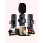 Microfon Tip Lavaliera pentru Smartphone, pentru Iphone, Wireless, Omnidirectional, Negru fotografia produsului View 3 S